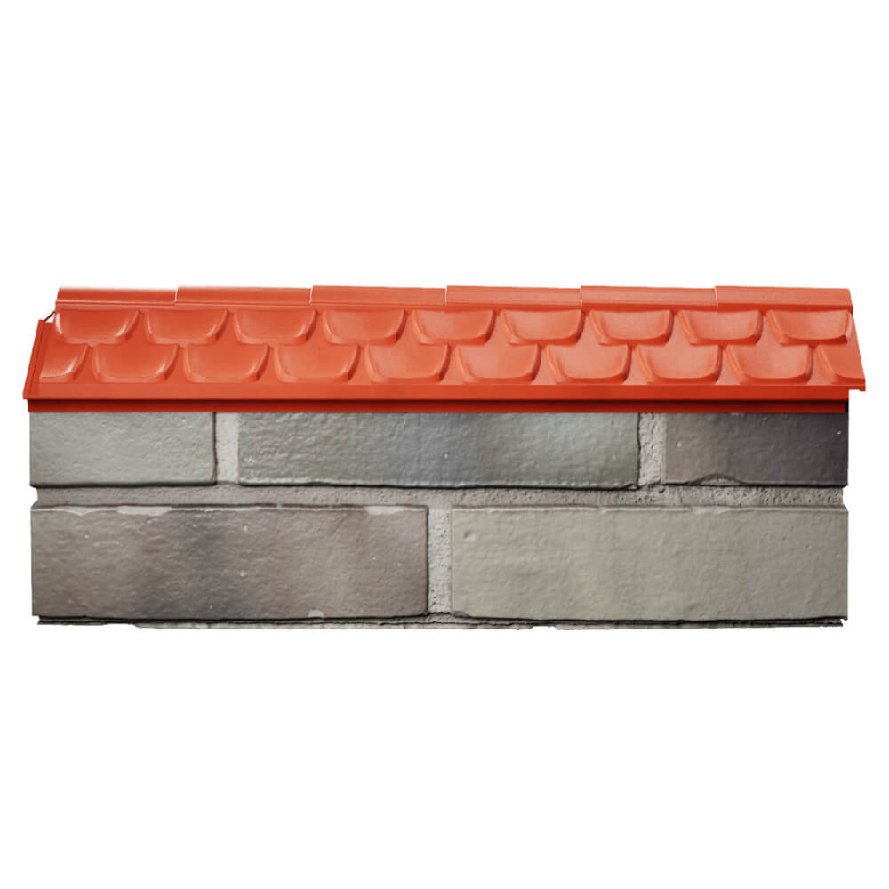 Парапет Zking Эльбрус Красный с посадкой на 0.5 кирпича (130мм) в Назрани фото