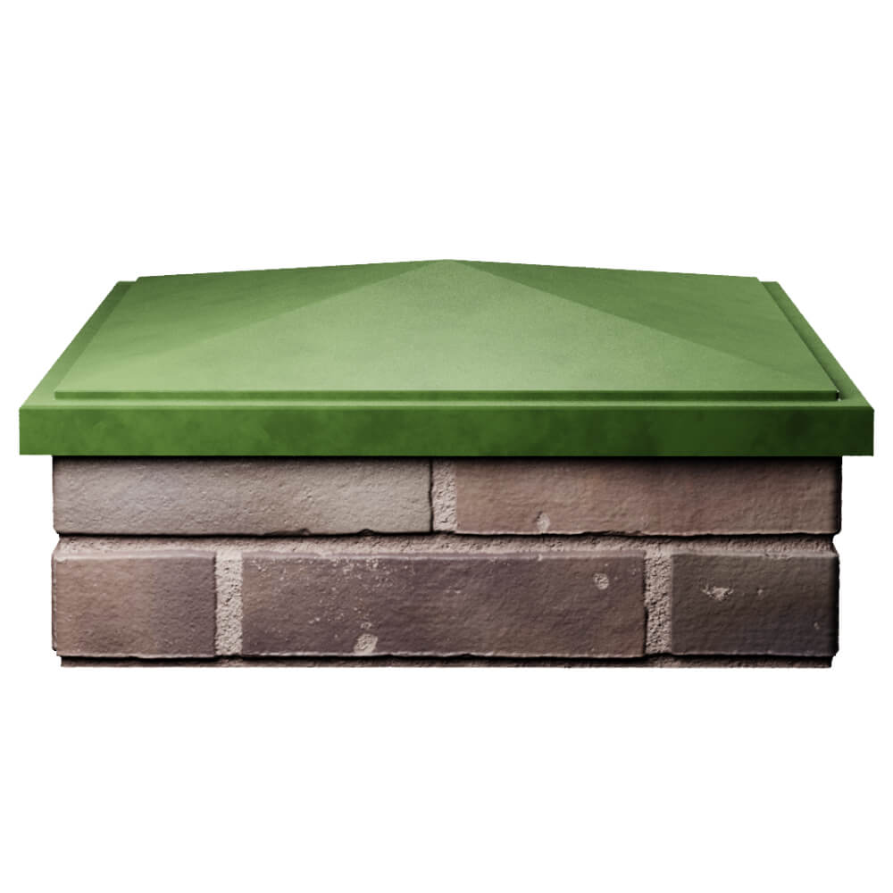 Колпак Zking БонаМоно Зеленый на столб 2х2 кирпича (515х515, 530х530мм) Назрань фото