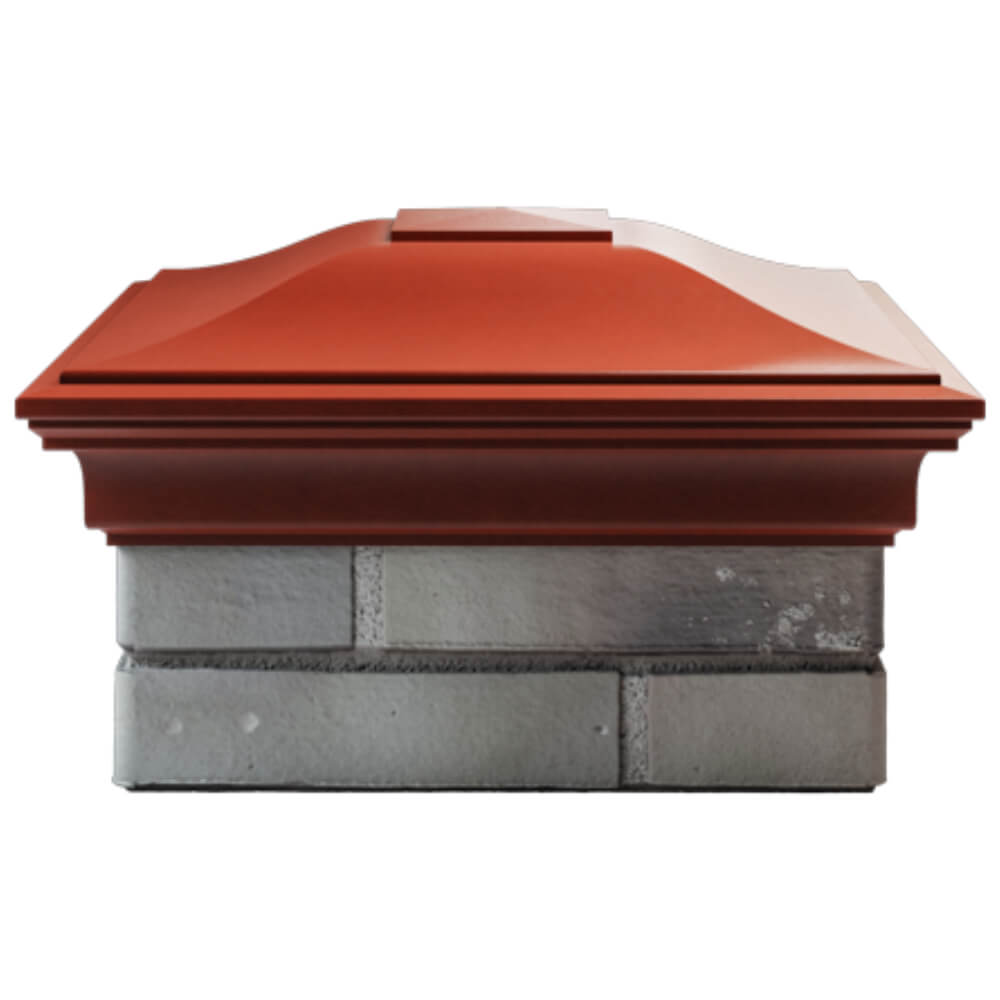 Колпак Zking Монблан Красный на столб 1.5х1.5 кирпича (385х385мм) Назрань фото