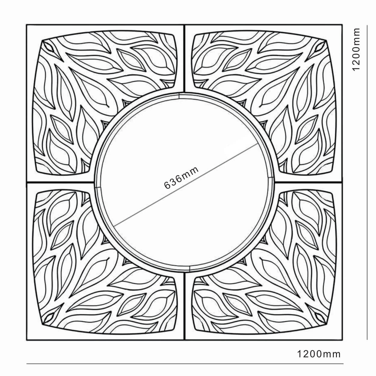 Приствольная решетка для дерева ZKING CRUST 1.2х1.2м Черная в Назрани фото