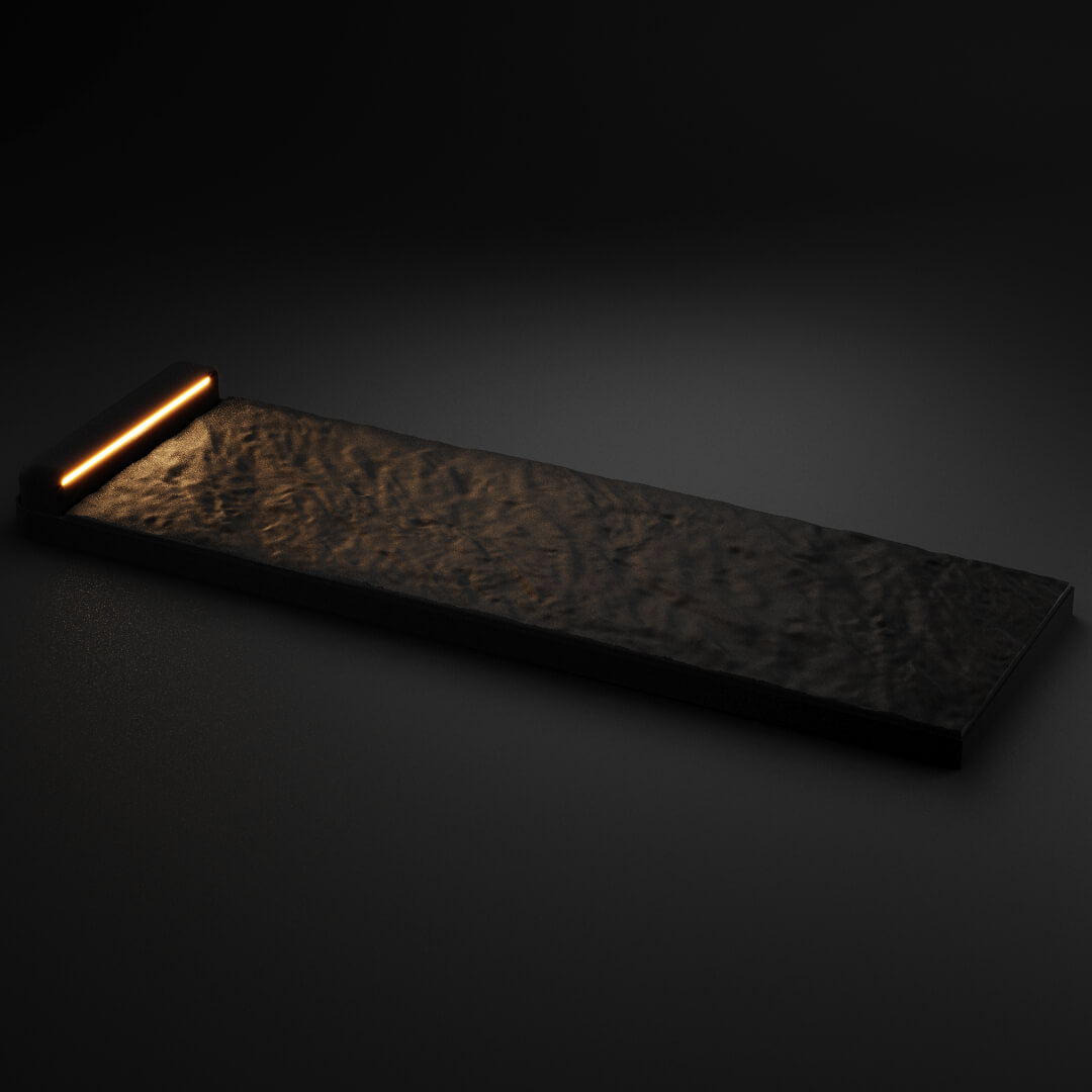 LED Светильник для шаговой плиты STONE Черный Сланец 330х75х98мм в Назрани фото