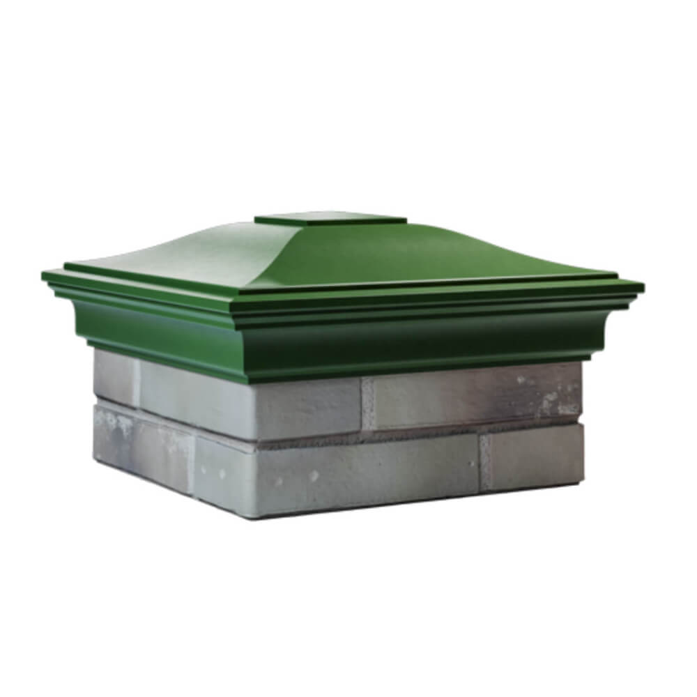 Колпак Zking Монблан Зеленый на столб 1.5х1.5 еврокирпича 0.7НФ (355х355мм) в Назрани фото