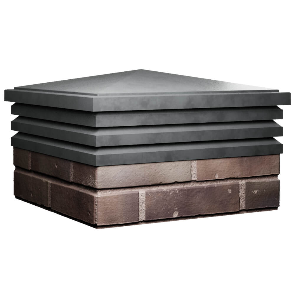 Колпак Zking Бона ХайТек Серый на столб 2х2 кирпича (513х513мм) в Назрани фото