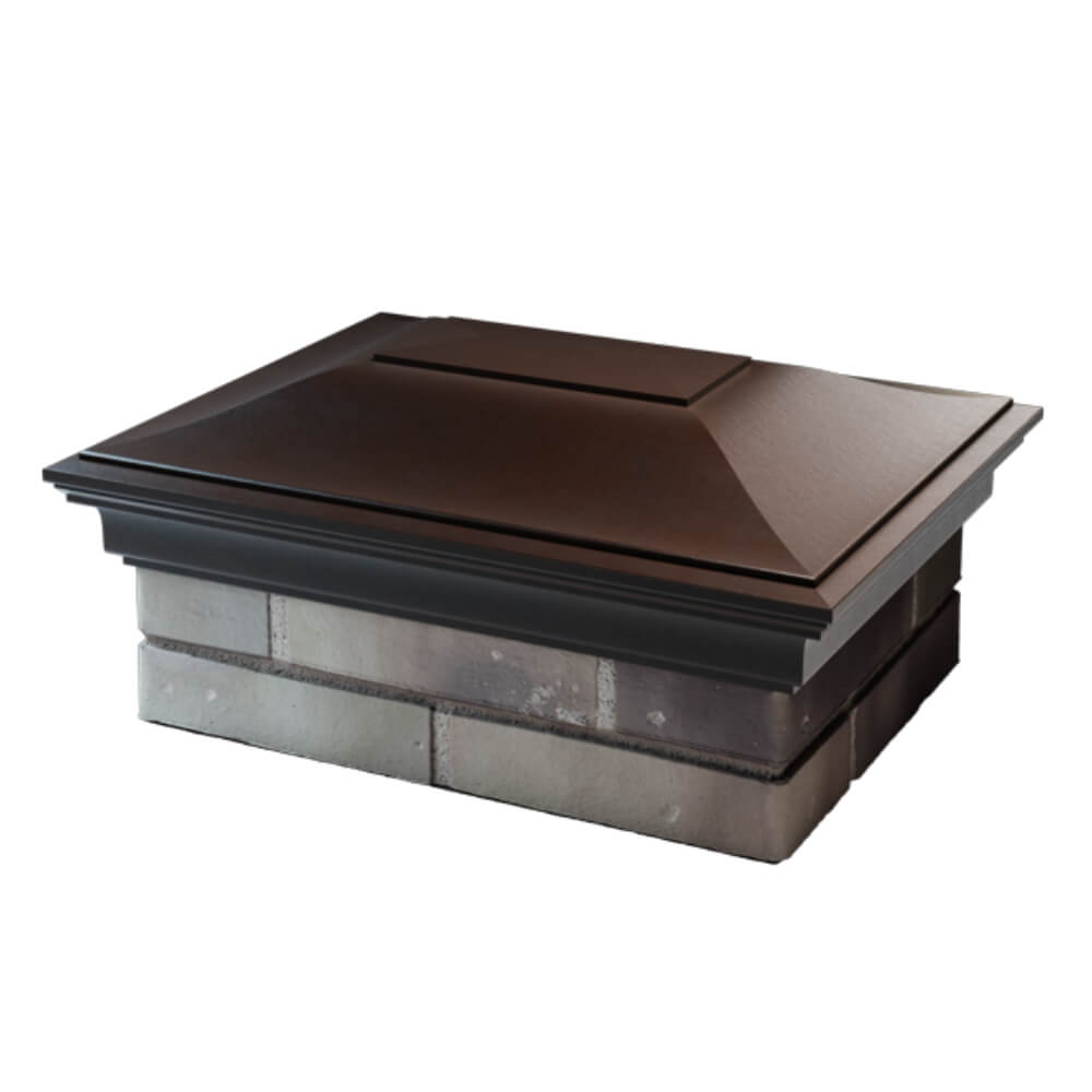 Колпак Zking Монблан Коричневый на столб 2х1.5 кирпича (515х385мм) в Назрани фото