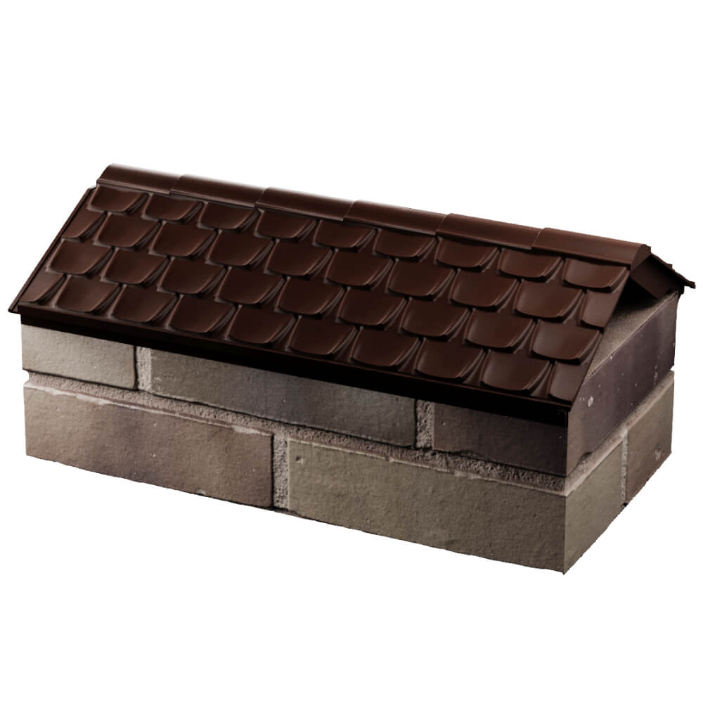 Парапет Zking Эльбрус Коричневый с посадкой на 1 кирпич (255мм) в Назрани фото