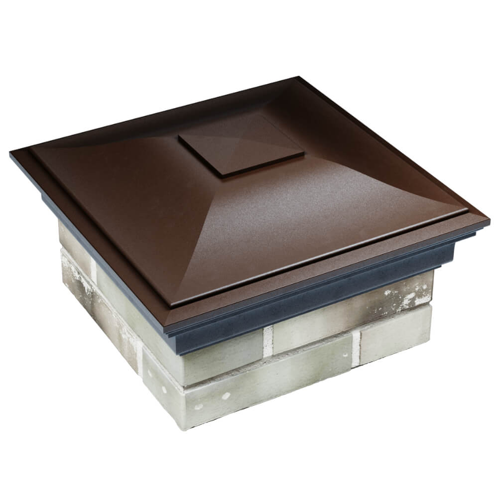 Колпак Zking Монблан Коричневый на столб 1.5х1.5 кирпича (385х385мм) в Назрани фото