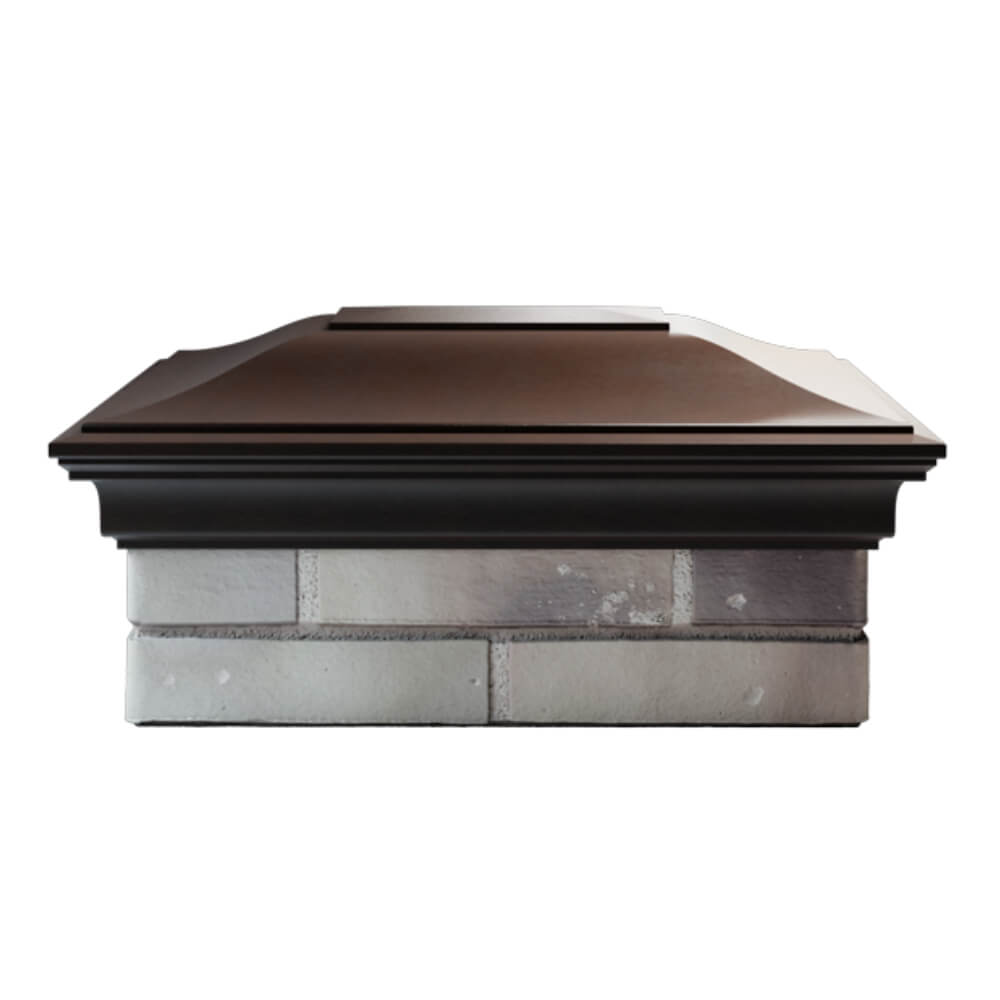 Колпак Zking Монблан Коричневый на столб 2х1.5 кирпича (515х385мм) в Назрани фото