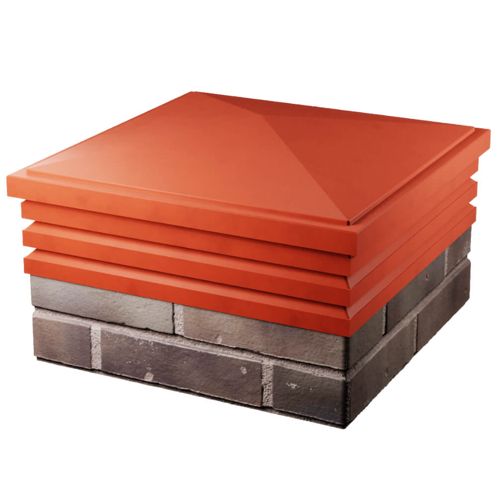 Колпак Zking Бона ХайТек Красный на столб 2х2 кирпича (513х513мм) в Назрани фото