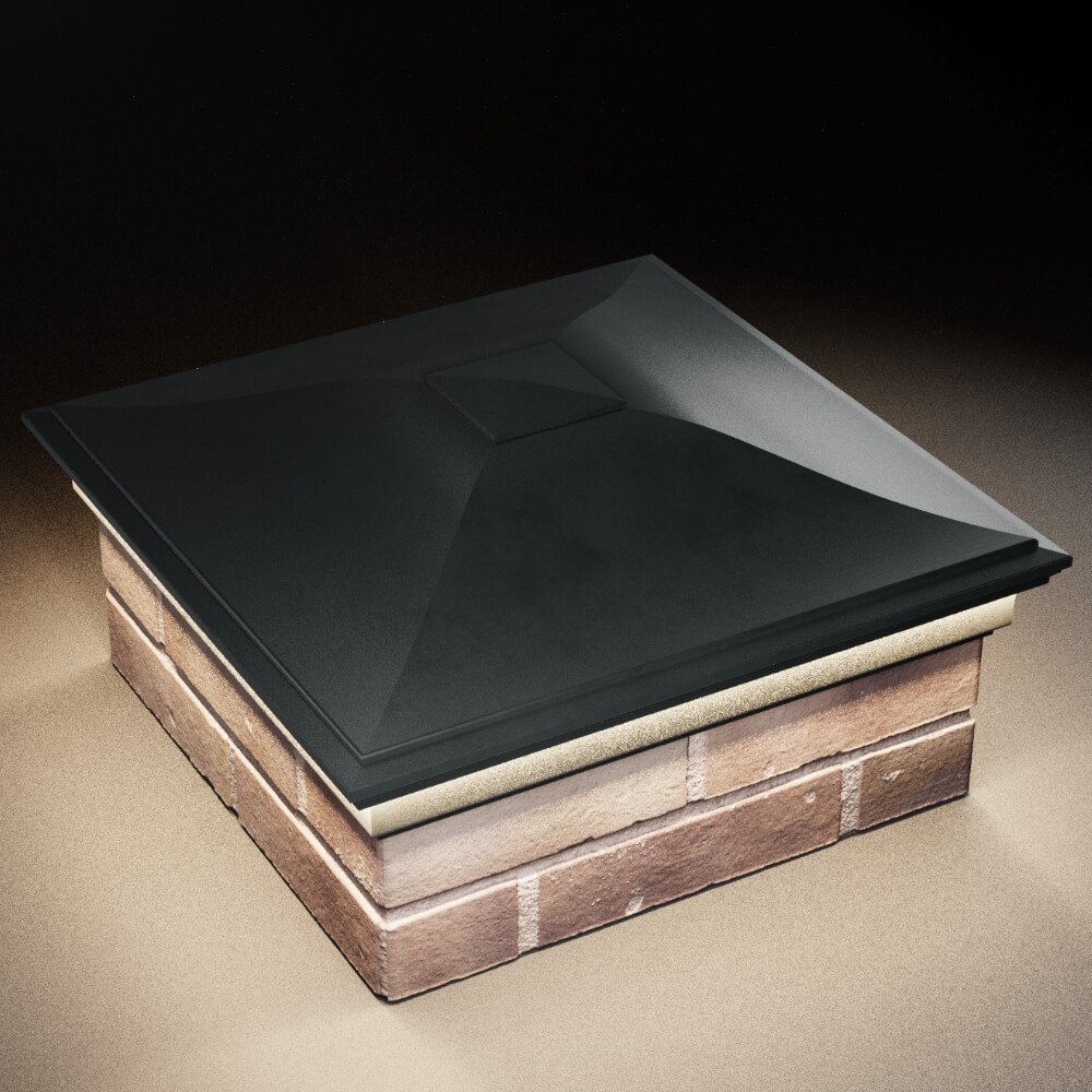 Колпак Zking Монблан Черный на столб 2х2 кирпича (515х515мм) c подсветкой в Назрани фото