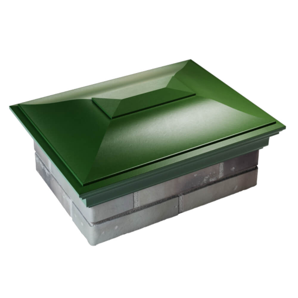 Колпак Zking Монблан Зеленый на столб 2х1.5 кирпича (515х385мм) Назрань фото