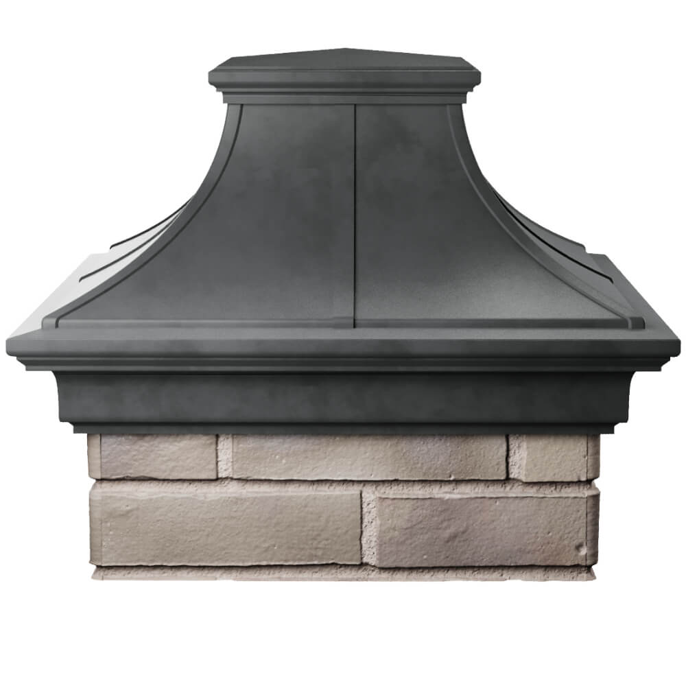 Колпак Zking Монблан Премиум Серый на столб 1.5х1.5 кирпича (385х385мм) Назрань фото