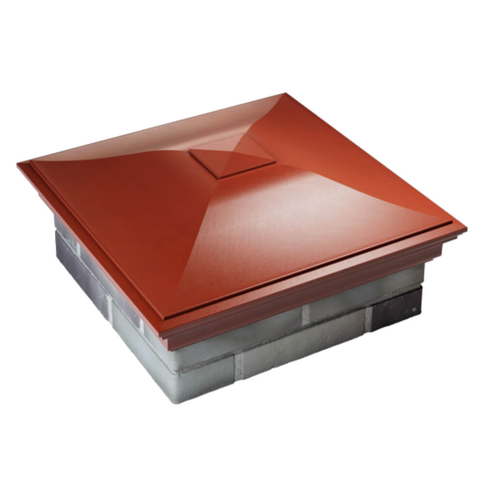 Колпак Zking Монблан Красный на столб 2х2 кирпича (515х515мм) Назрань фото