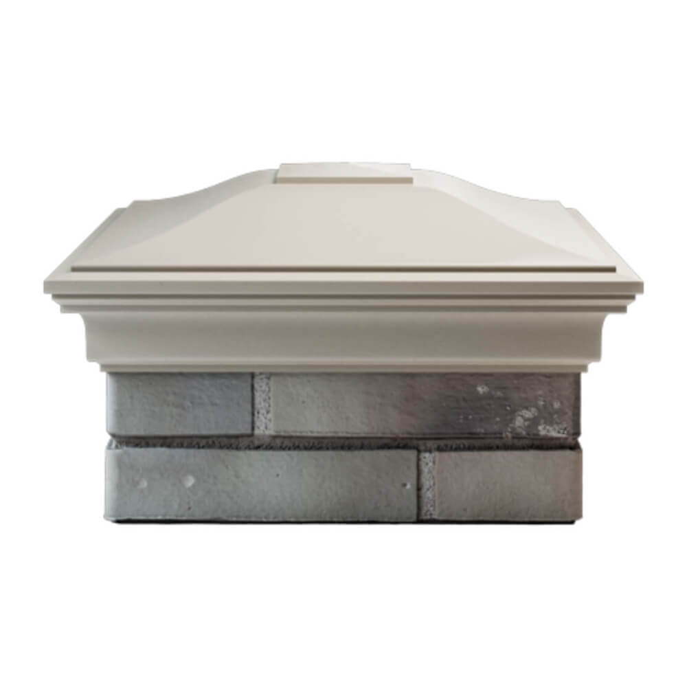 Колпак Zking Монблан Бежевый на столб 1.5х1.5 еврокирпича 0.7НФ (355х355мм) Назрань фото