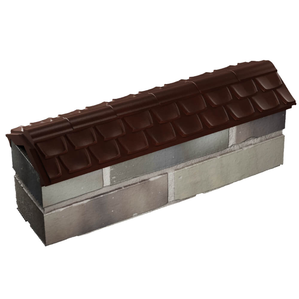 Парапет Zking Эльбрус Коричневый с посадкой на 0.5 кирпича (130мм) в Назрани фото
