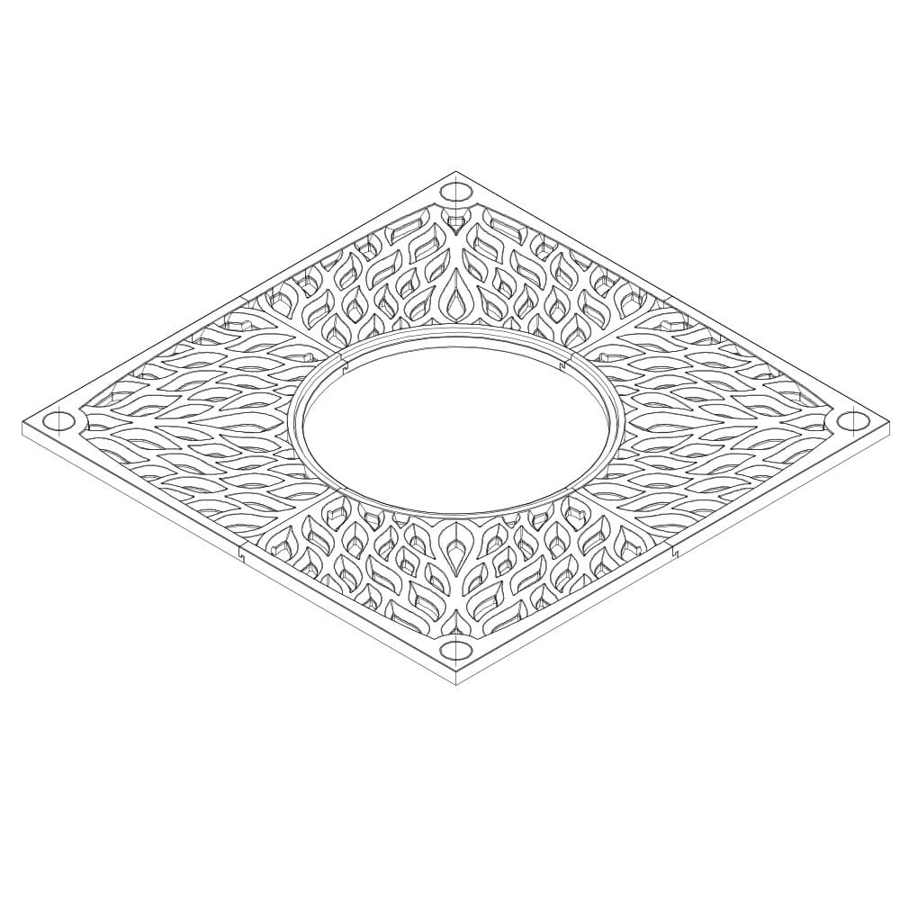 Приствольная решетка для дерева ZKING CRUST 2х2м Черная в Назрани фото