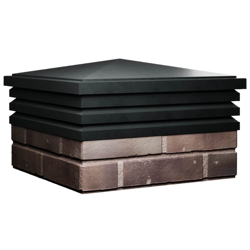 Колпак Zking Бона ХайТек Черный на столб 2х2 кирпича (513х513мм) в Назрани фото