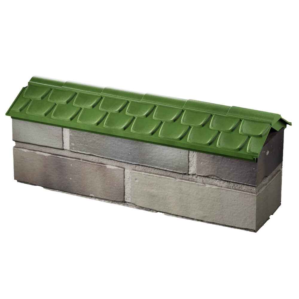 Парапет Zking Эльбрус Зеленый с посадкой на 0.5 кирпича (130мм) в Назрани фото