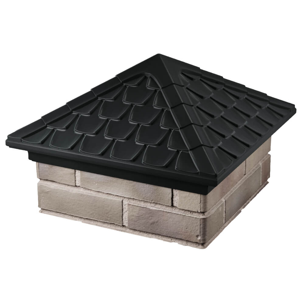 Колпак Zking Эльбрус Черный на столб 1.5х1.5 кирпича (385х385мм) в Назрани фото