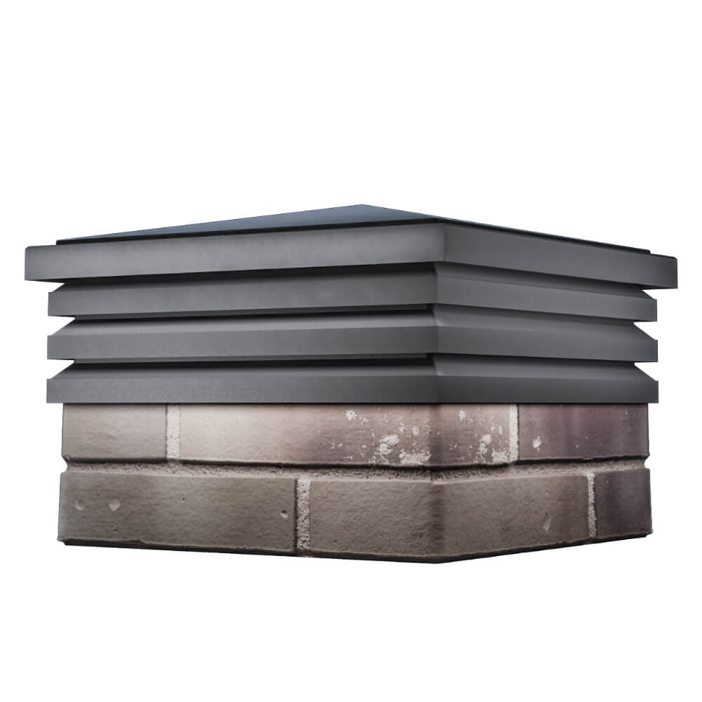 Колпак Zking Бона ХайТек Серый на столб 1.5х1.5 кирпича (385х385мм) в Назрани фото