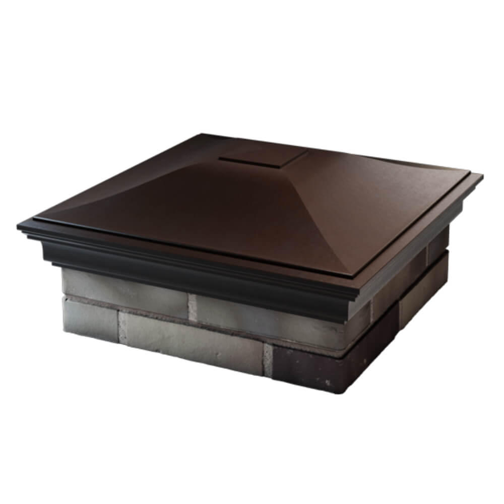 Колпак Zking Монблан Коричневый на столб 2х2 кирпича (515х515мм) в Назрани фото