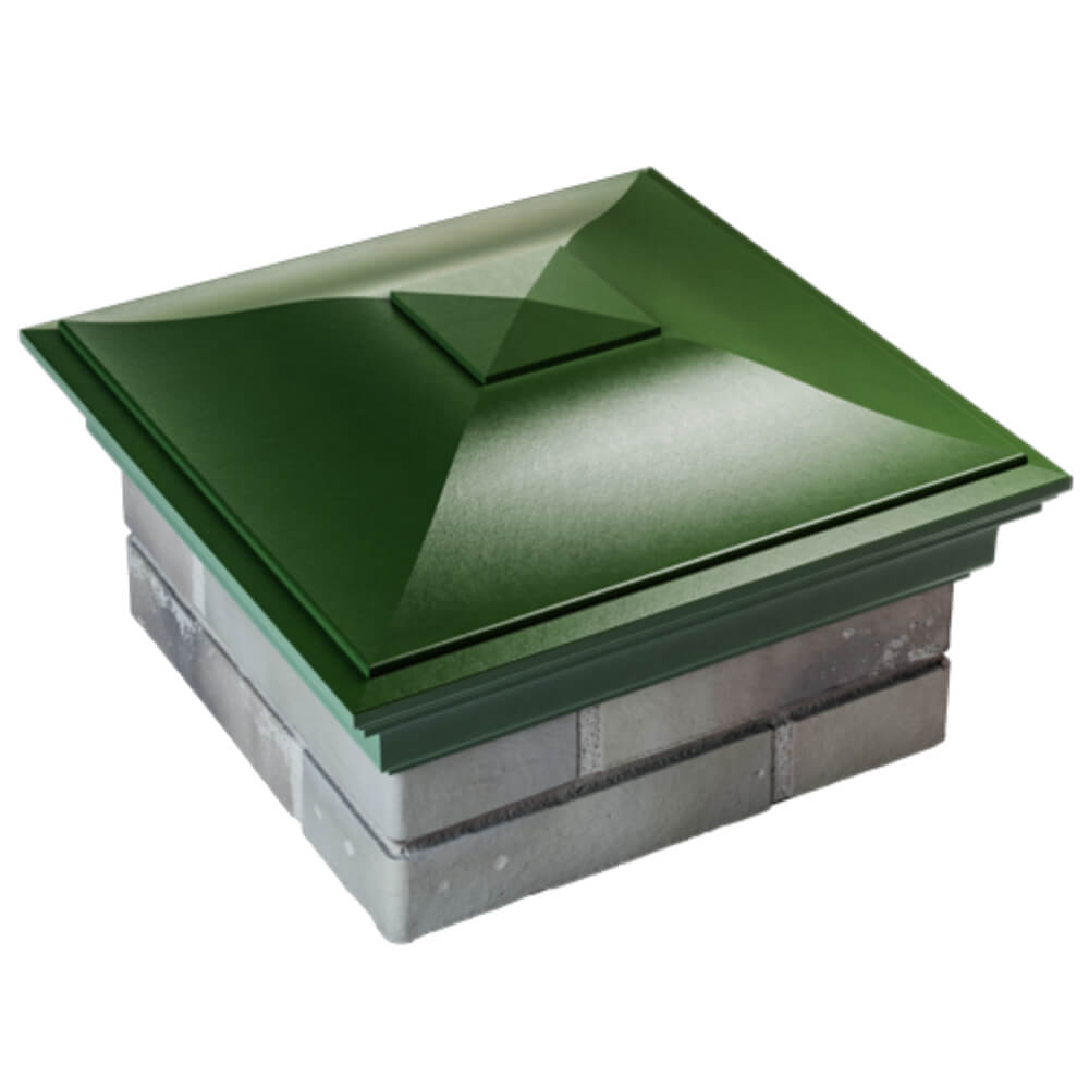 Колпак Zking Монблан Зеленый на столб 1.5х1.5 кирпича (385х385мм) в Назрани фото