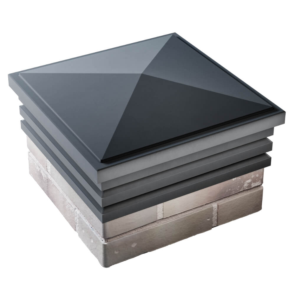 Колпак Zking Бона ХайТек Серый на столб 1.5х1.5 кирпича (385х385мм) в Назрани фото