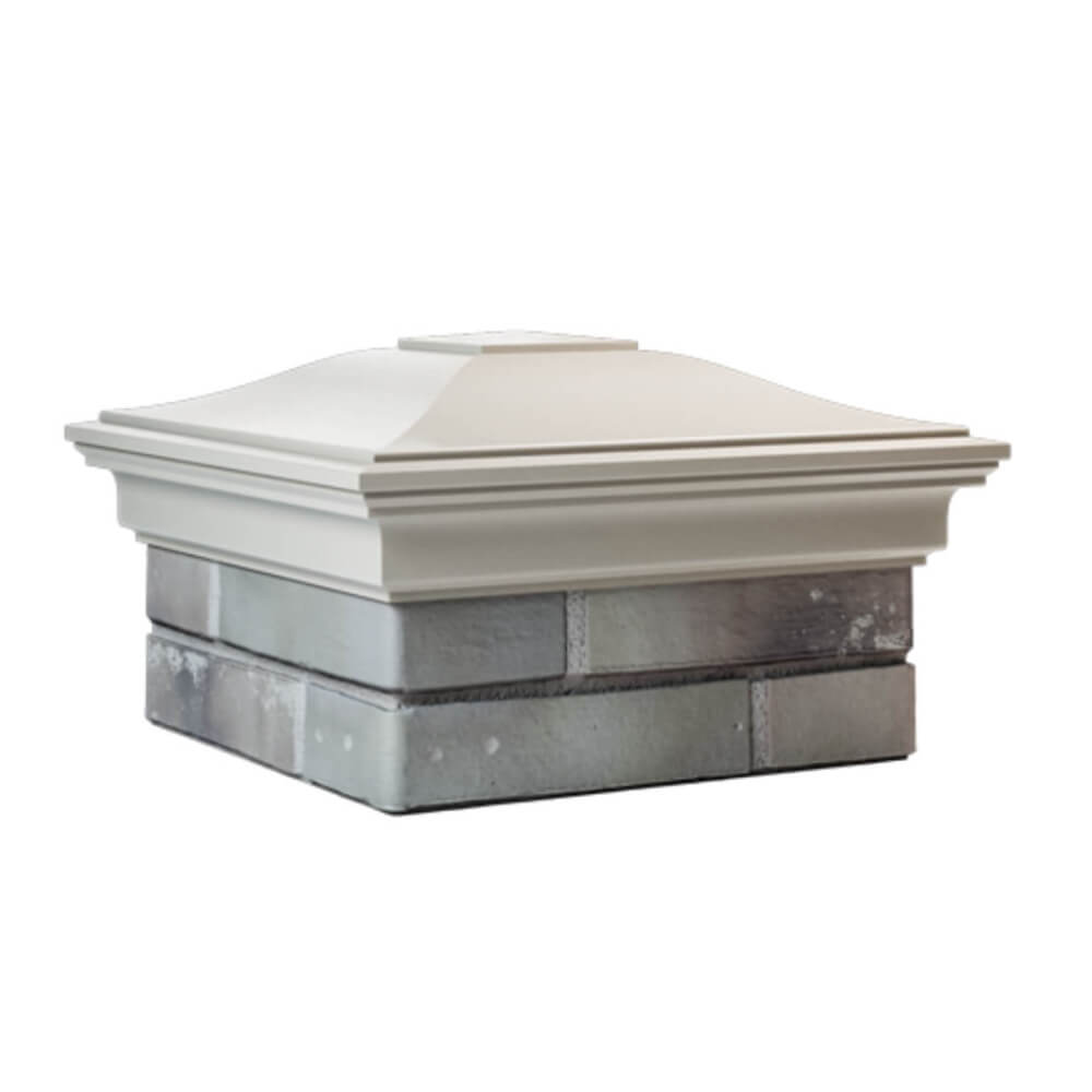 Колпак Zking Монблан Бежевый на столб 1.5х1.5 еврокирпича 0.7НФ (355х355мм) в Назрани фото