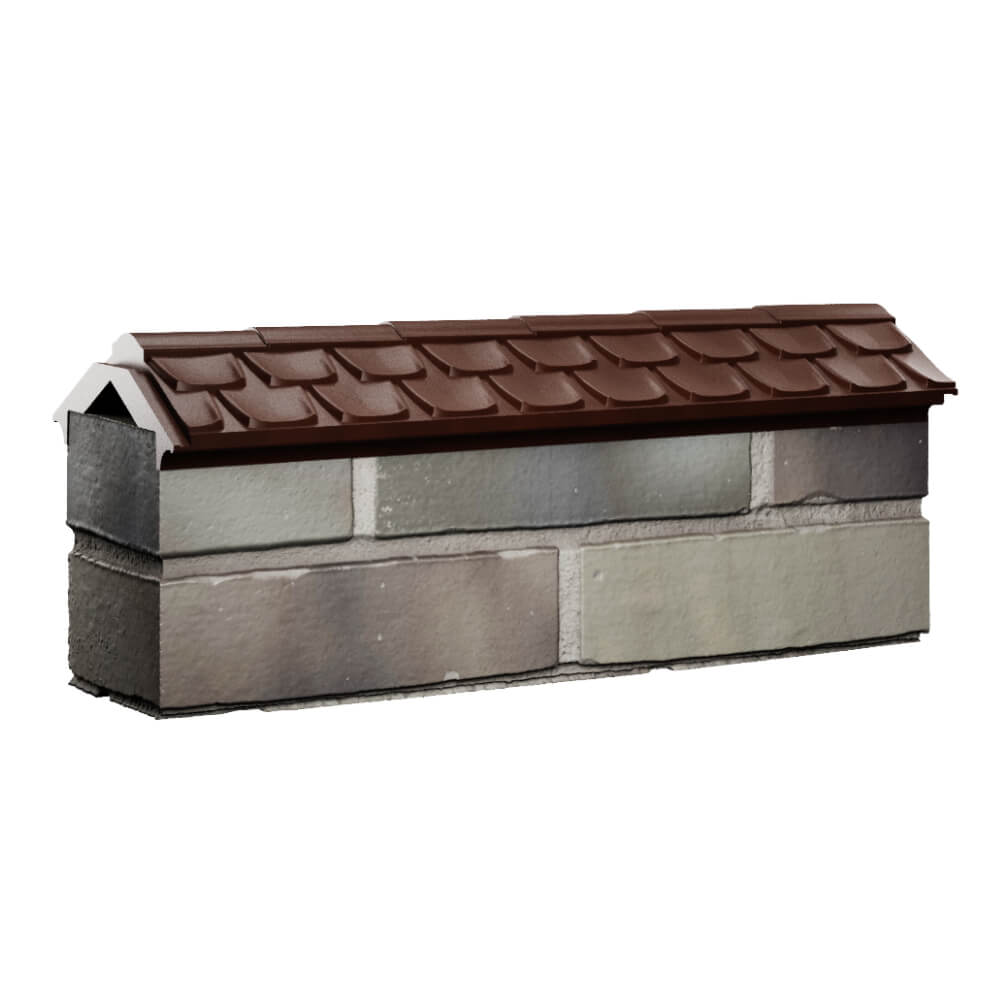 Парапет Zking Эльбрус Коричневый с посадкой на 0.5 кирпича (130мм) Назрань фото