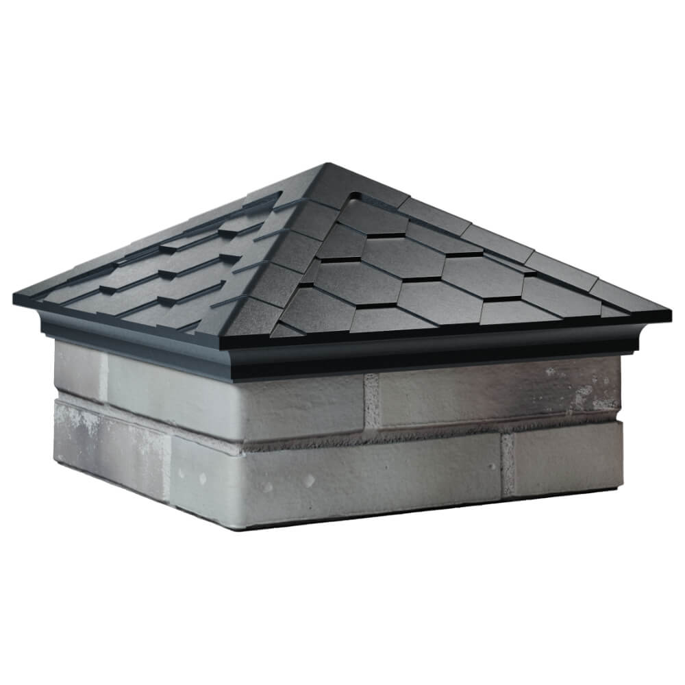 Колпак Zking Эверест Черный на столб 1.5х1.5 кирпича (390х390мм) в Назрани фото