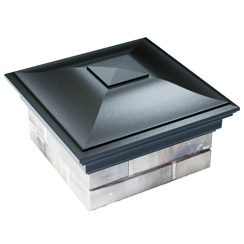 Колпак Zking Монблан Черный на столб 1.5х1.5 кирпича (385х385мм) в Назрани фото