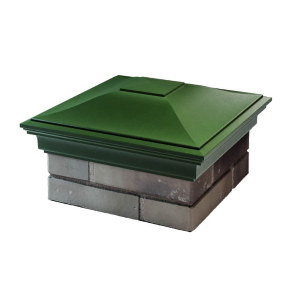 Колпак Zking Монблан Зеленый на столб 1.5х1.5 еврокирпича 0.7НФ (355х355мм) в Назрани фото