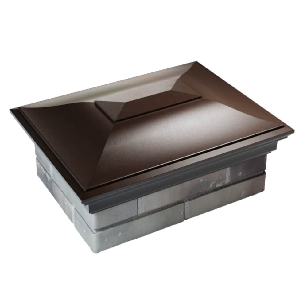 Колпак Zking Монблан Коричневый на столб 2х1.5 кирпича (515х385мм) Назрань фото