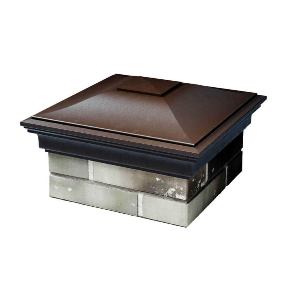 Колпак Zking Монблан Коричневый на столб 1.5х1.5 еврокирпича 0.7НФ (355х355мм) в Назрани фото