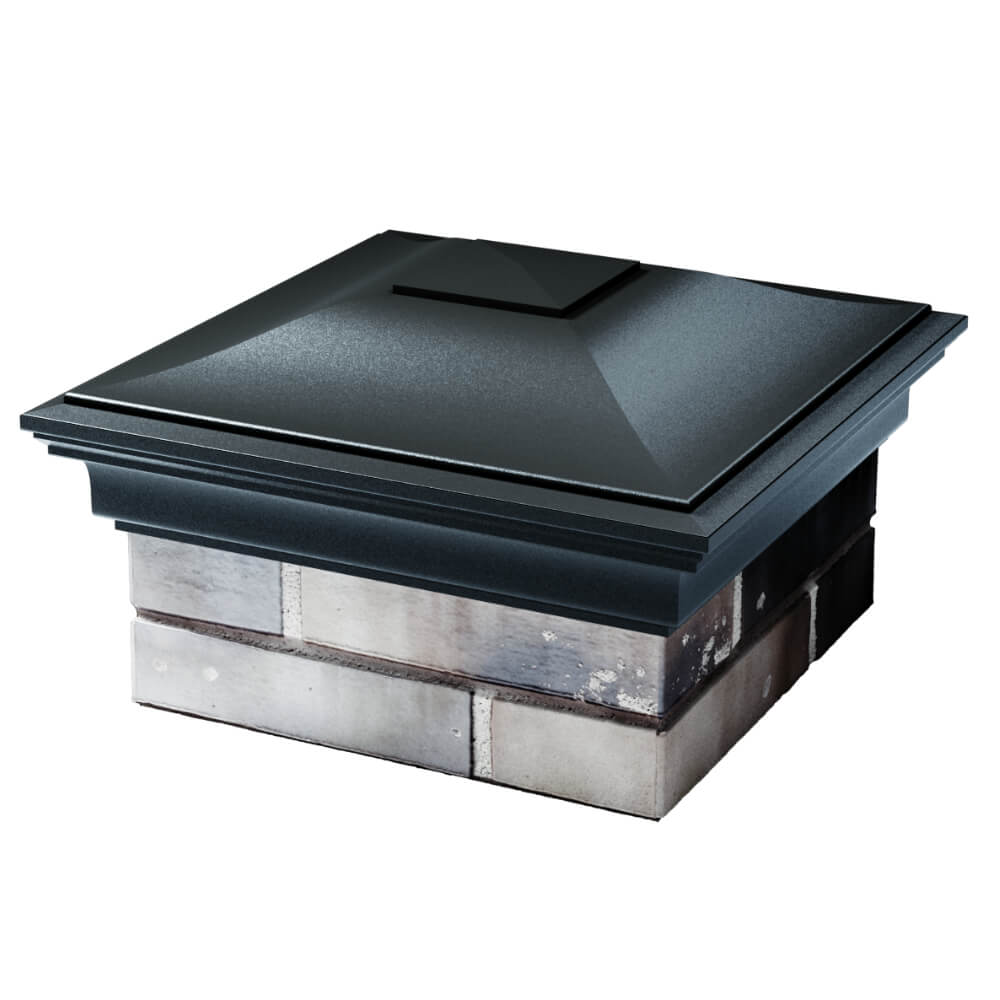 Колпак Zking Монблан Черный на столб 1.5х1.5 кирпича (385х385мм) в Назрани фото