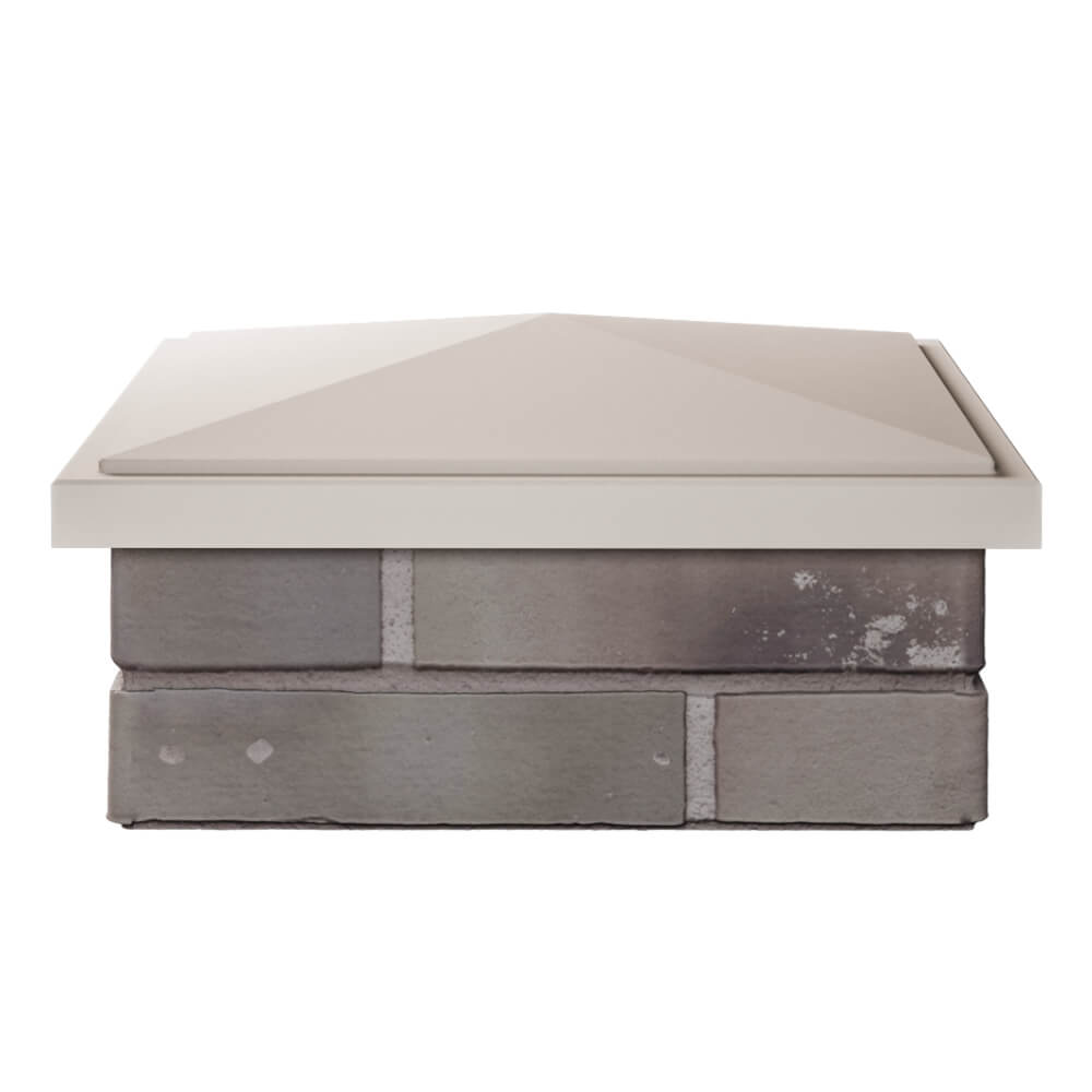 Колпак Zking БонаМоно Бежевый на столб 1.5х1.5 кирпича (385х385, 400х400мм) Назрань фото