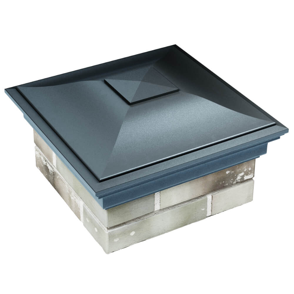 Колпак Zking Монблан Серый на столб 1.5х1.5 кирпича (385х385мм) в Назрани фото