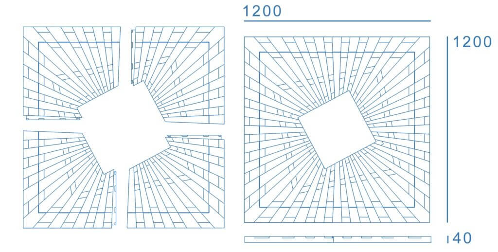 Приствольная решетка для дерева ZKING ATMOSPHERE 1.2х1.2м Зеленая в Назрани фото