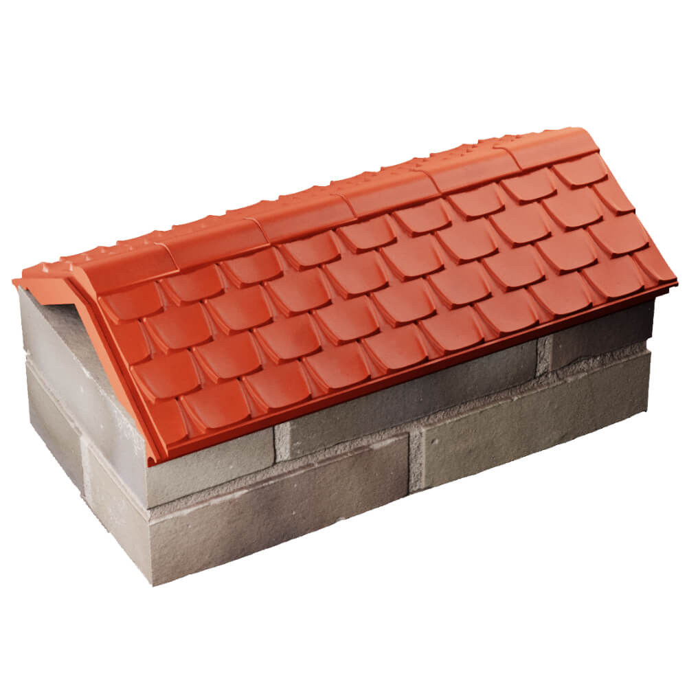 Парапет Zking Эльбрус Красный с посадкой на 1 кирпич (255мм) в Назрани фото