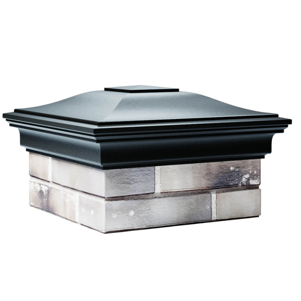 Колпак Zking Монблан Черный на столб 1.5х1.5 кирпича (385х385мм) в Назрани фото