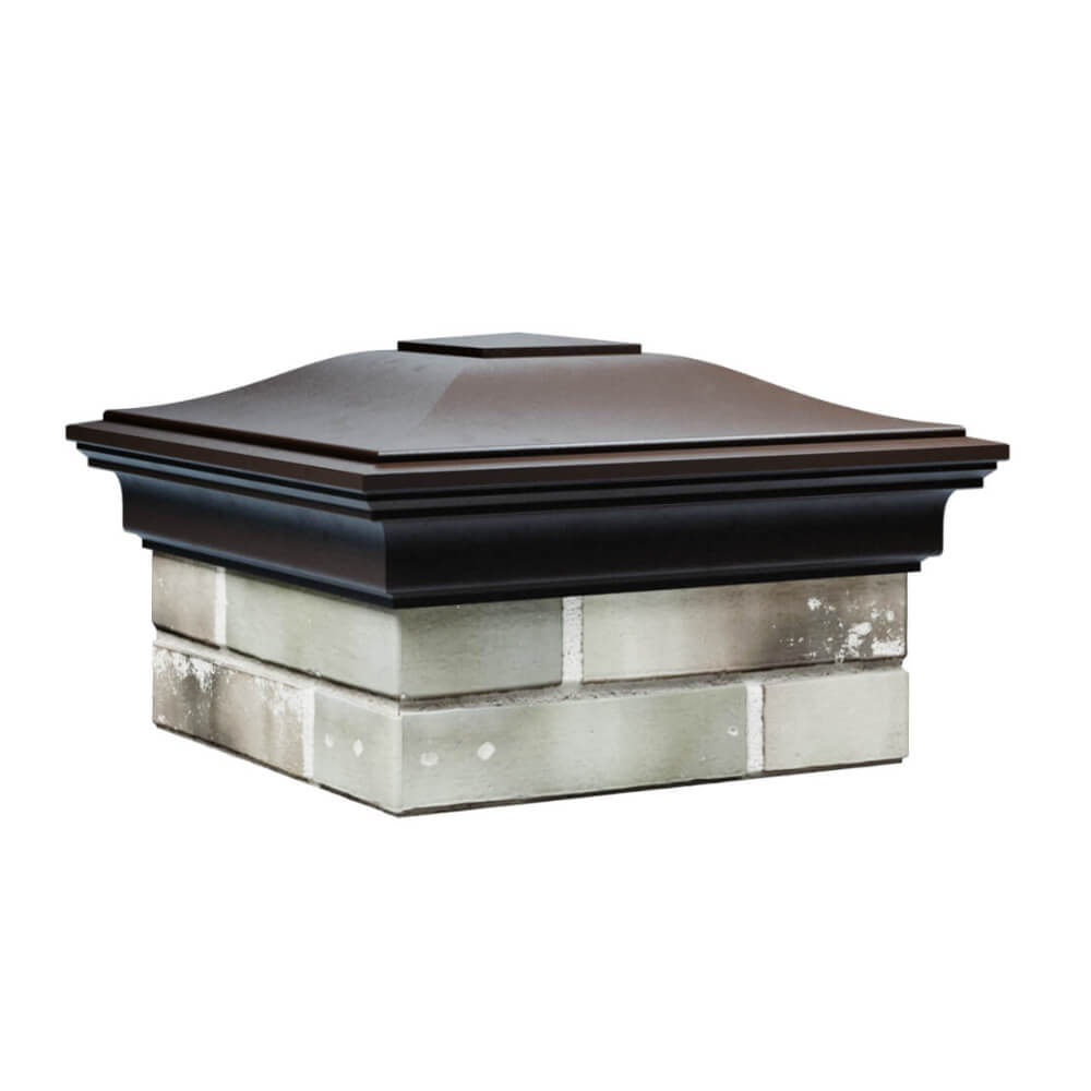 Колпак Zking Монблан Коричневый на столб 1.5х1.5 еврокирпича 0.7НФ (355х355мм) в Назрани фото