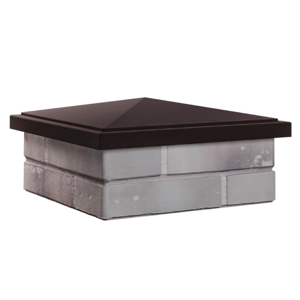 Колпак Zking БонаМоно Коричневый на столб 1.5х1.5 кирпича (385х385, 400х400мм) в Назрани фото