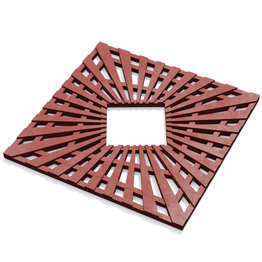 Приствольная решетка для дерева ZKING ATMOSPHERE 1.2х1.2м Красная в Назрани фото