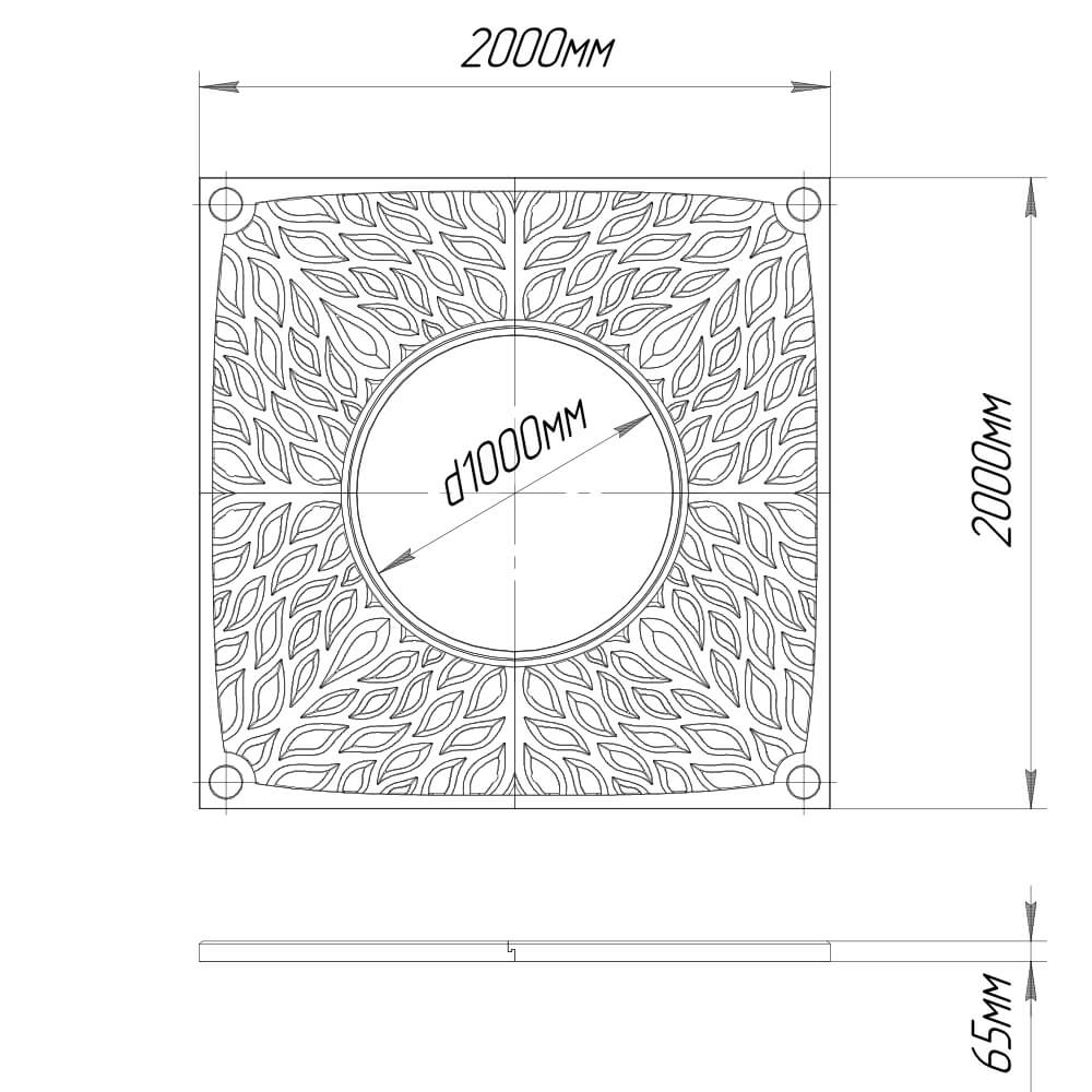 Приствольная решетка для дерева ZKING CRUST 2х2м Черная в Назрани фото