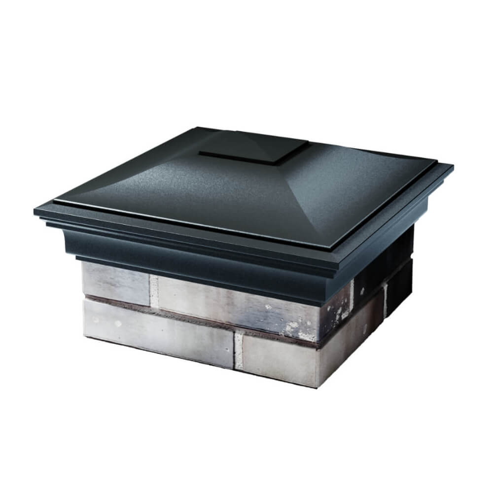 Колпак Zking Монблан Черный на столб 1.5х1.5 еврокирпича 0.7НФ (355х355мм) в Назрани фото