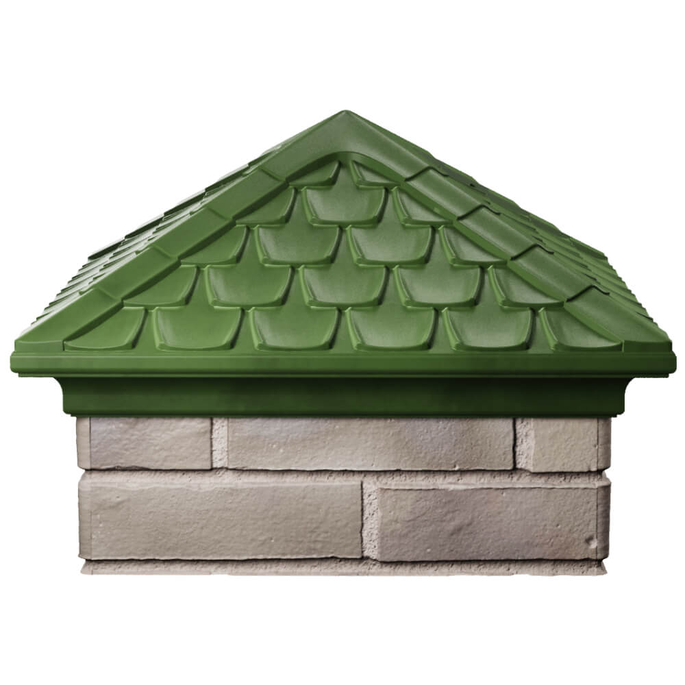 Колпак Zking Эльбрус Зеленый на столб 1.5х1.5 кирпича (385х385мм) Назрань фото