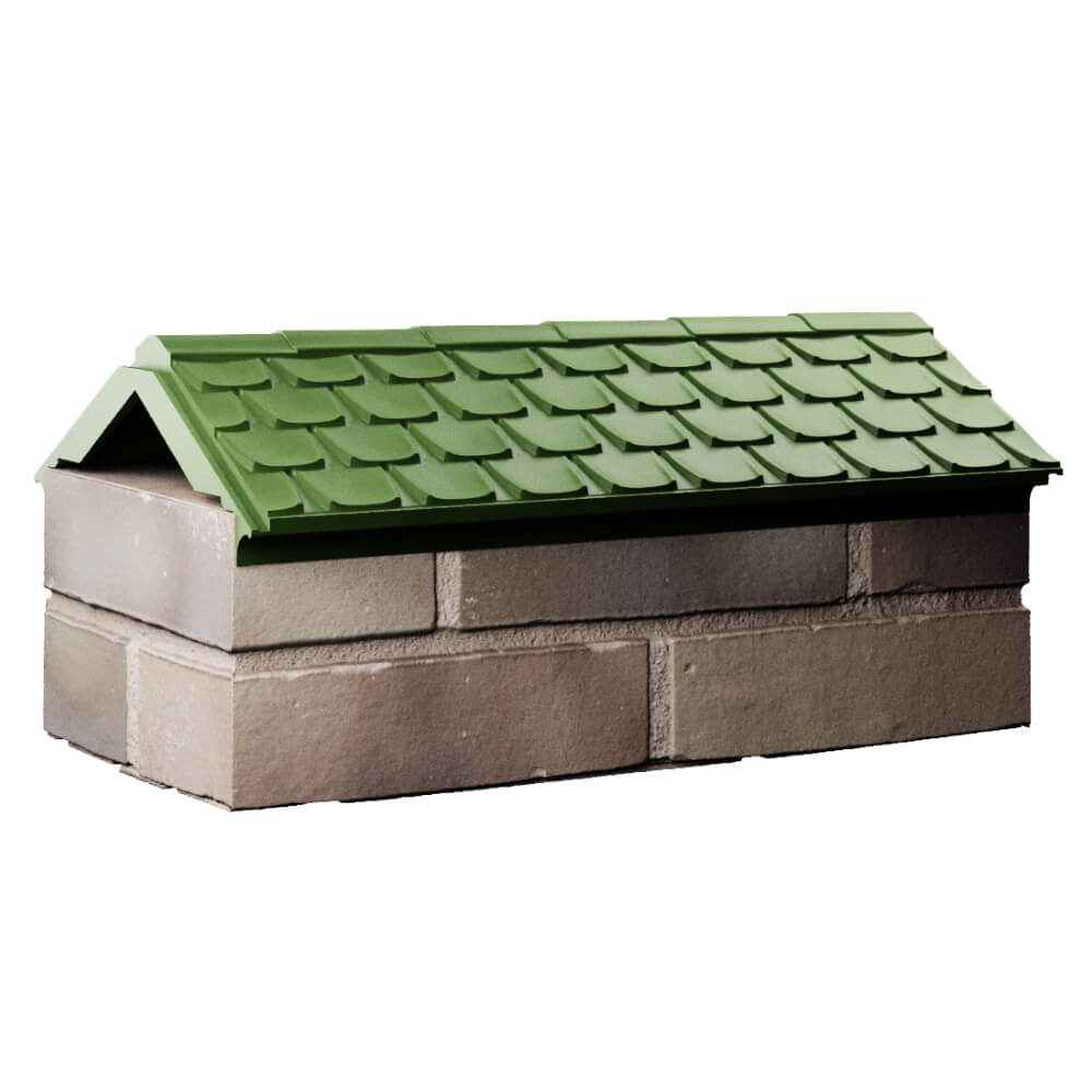 Парапет Zking Эльбрус Зеленый с посадкой на 1 кирпич (255мм) Назрань фото