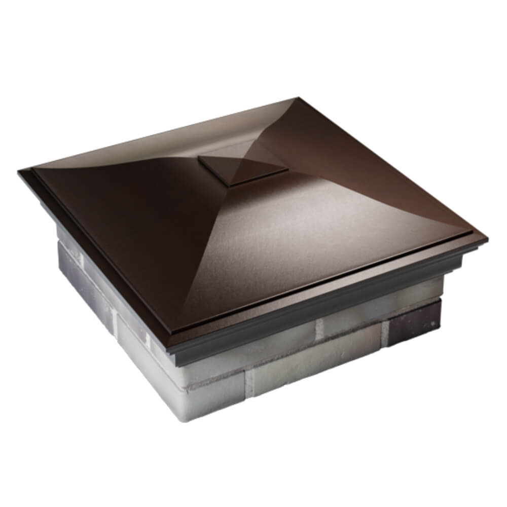 Колпак Zking Монблан Коричневый на столб 2х2 кирпича (515х515мм) Назрань фото