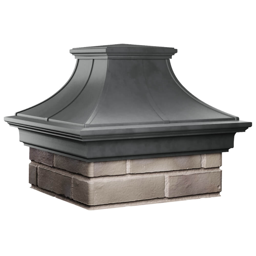 Колпак Zking Монблан Премиум Серый на столб 1.5х1.5 кирпича (385х385мм) в Назрани фото
