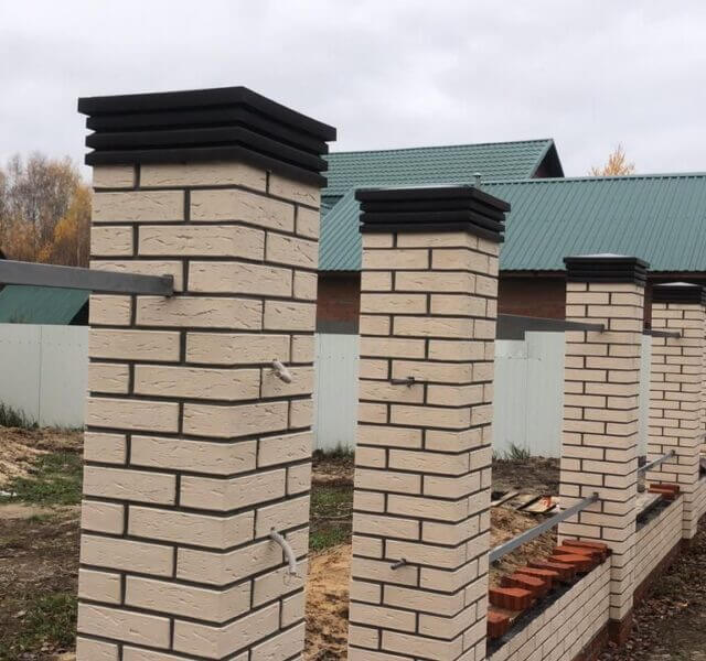 Колпак Zking Бона ХайТек Коричневый на столб 1.5х1.5 кирпича (385х385мм) в Назрани фото