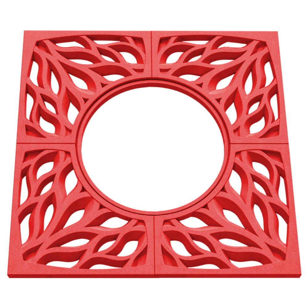 Приствольная решетка для дерева ZKING CRUST 1.2х1.2м Красная в Назрани фото